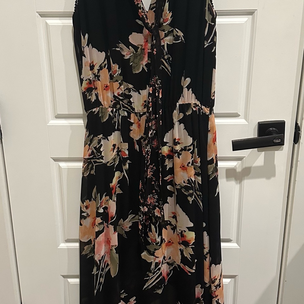 Floral Black Maxi Dress